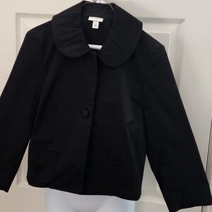 Issac Mizrahi size 10, Cropped, black jacket